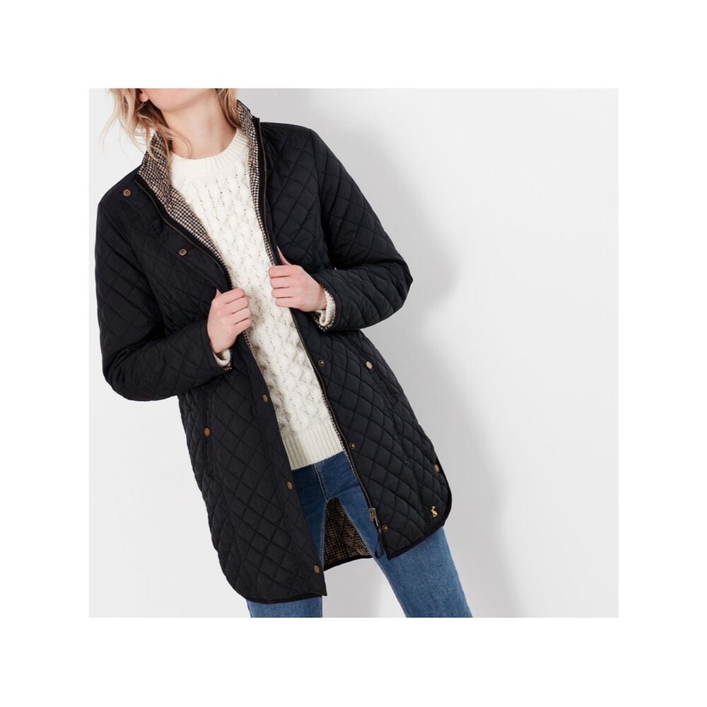 Joules Harthfield Reversible Long Jacket Women's 4 Small - Picture 2 of 11